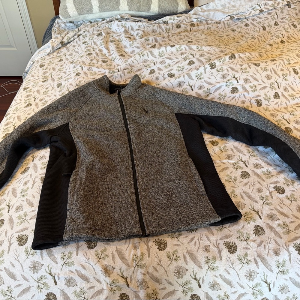 New With Tags Spyder Black and Gray Knit Sweater